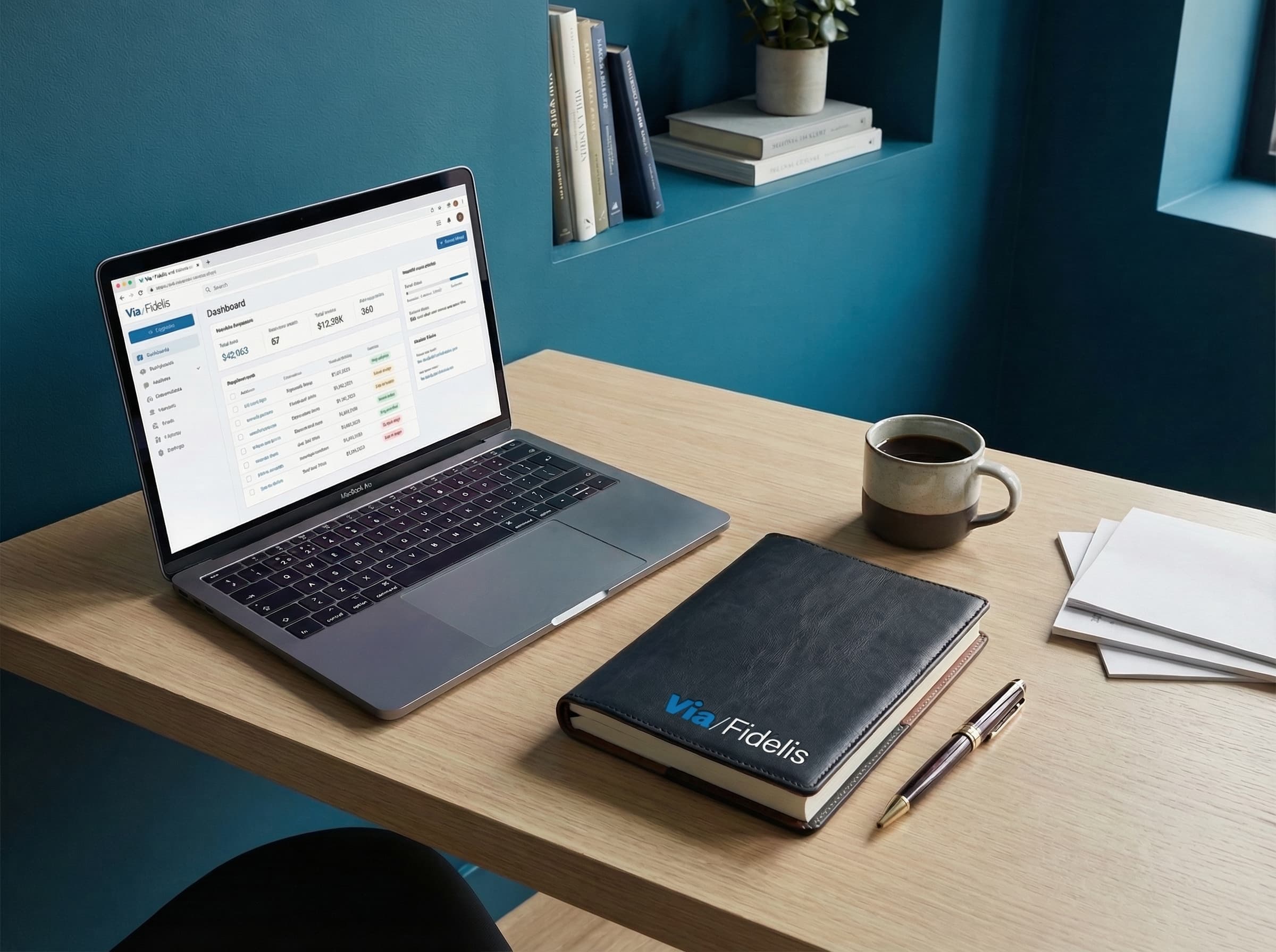 Espace de travail ViaFidelis, accompagnement financier pour indépendants en Belgique